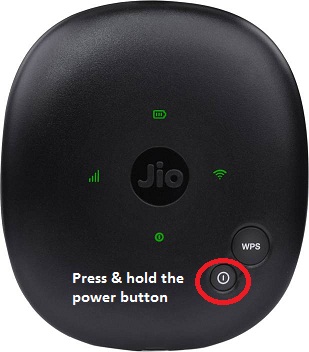 JioFi Router Power On