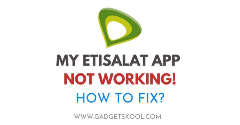 my etisalat app not working solutions