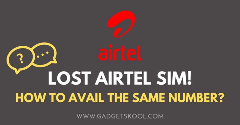 lost airtel sim replacement