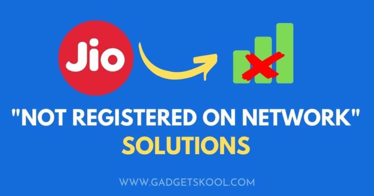 not registered on network jio solutions