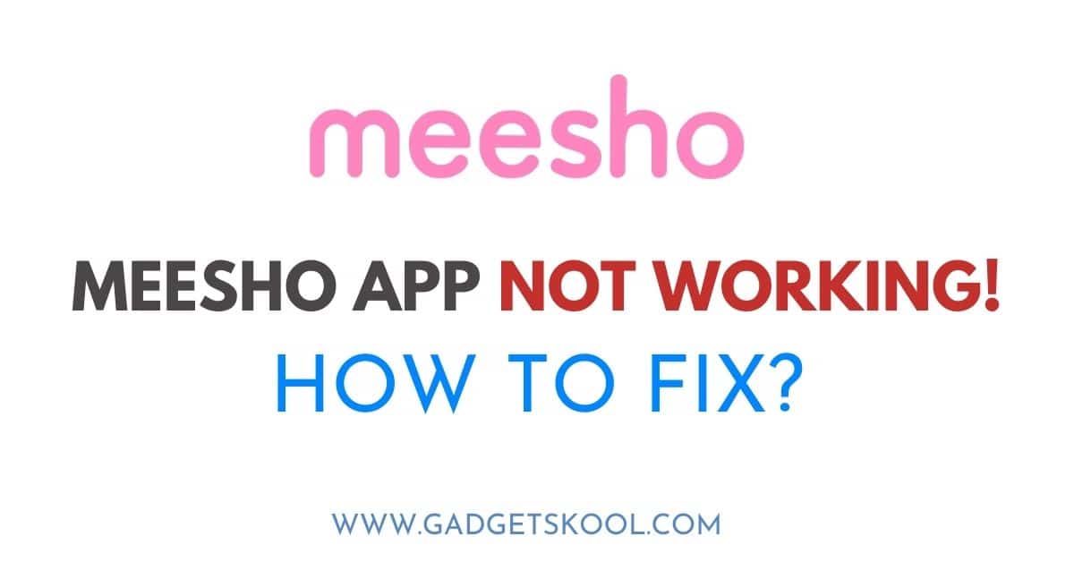 meesho app not working fix