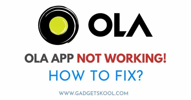 ola app not working