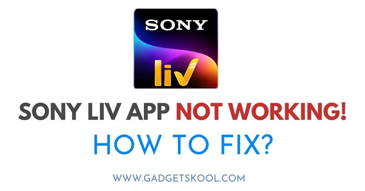 sonyliv app not working