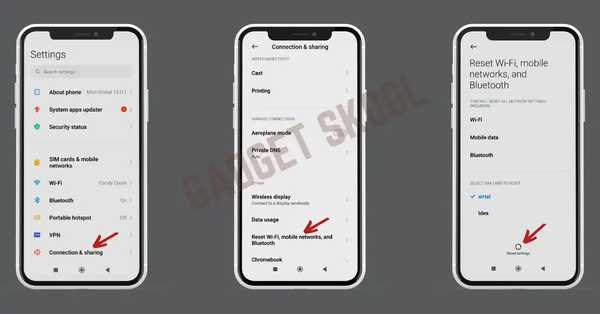 how to solve network problem in airtel reset network settings on Airtel mobile