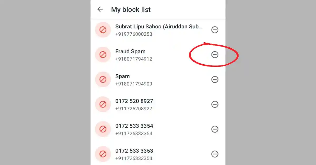 truecaller number unblock from spam manually