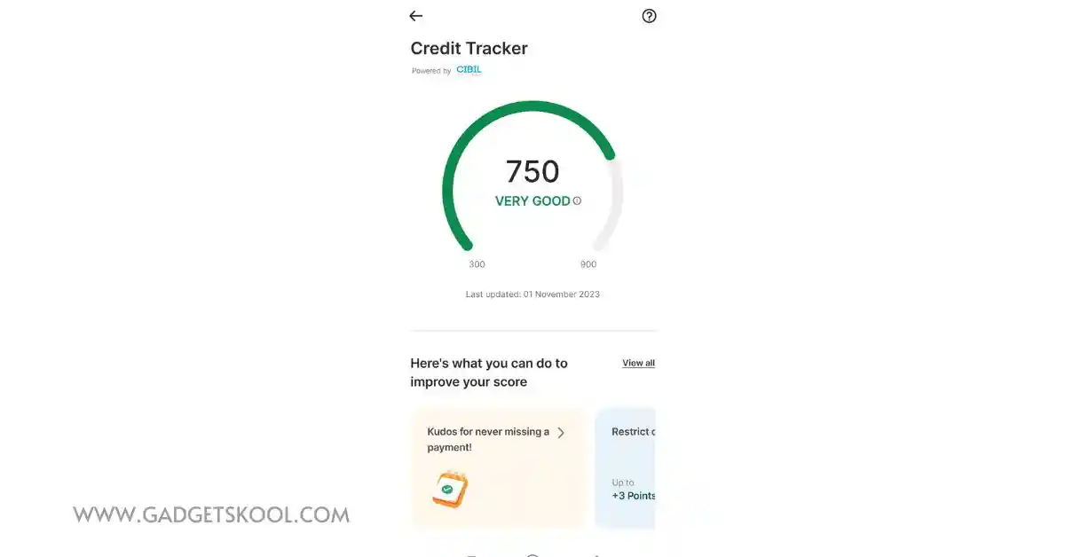 latest cibil score on Moneyview app