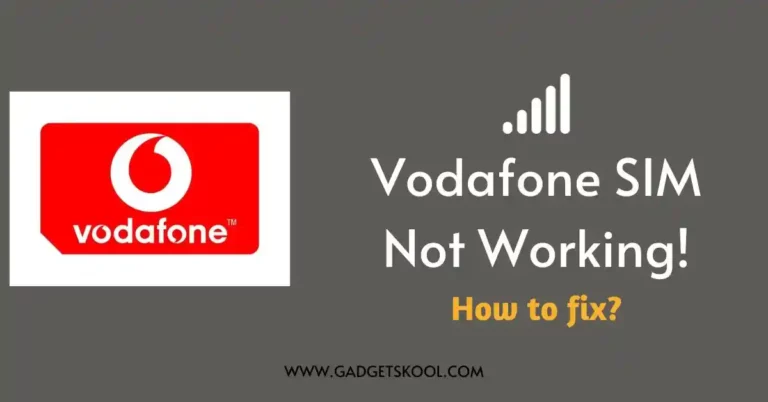 vodafone sim not working fix